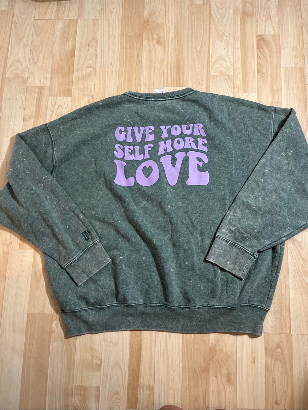 Pink Victoria Secret Give Your Self More Love Sweatshirt Size Medium